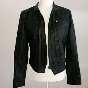Last Kiss Black Leather Moto Jacket